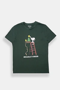 Mens Peanuts Snoopy Holiday Cheer T-Shirt