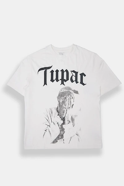 T-shirt surdimensionné imprimé Tupac homme