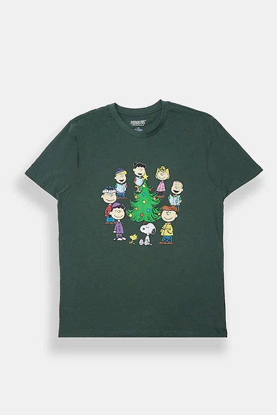 T-shirt imprimé sapin de Noël Peanuts homme