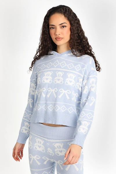 Chandail en tricot à capuche AERO