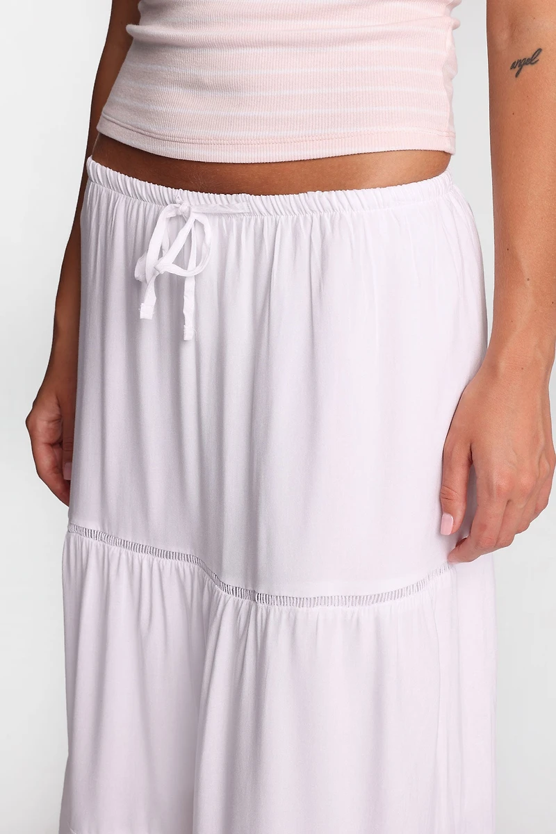 AERO Lace Trim Maxi Skirt