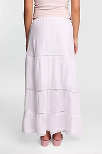 AERO Lace Trim Maxi Skirt