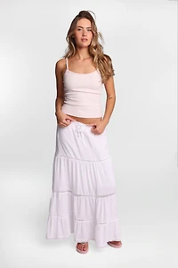 AERO Lace Trim Maxi Skirt