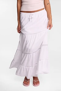 AERO Lace Trim Maxi Skirt
