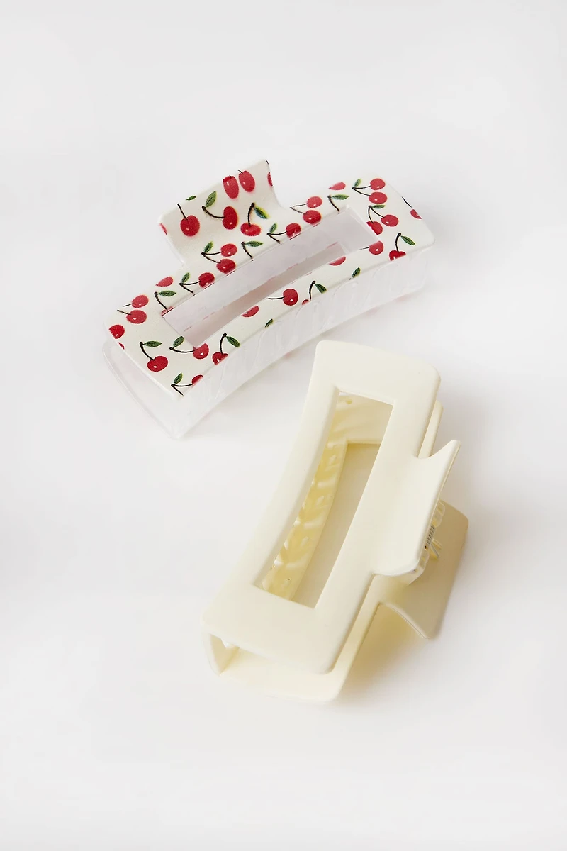 Aéropostale Rectangle Claw Clips 2-Pack