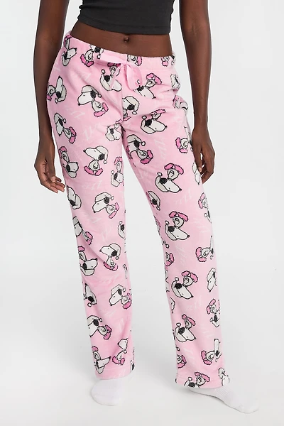 Pantalon de pyjama en peluche imprimé ZZZ Peanuts Snoopy