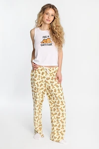 Ensemble débardeur et pantalon pyjama côtelé imprimé Garfield