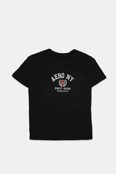 Womens AERO NY Eighty Seven Boxy Graphic Tee