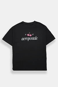 T-shirt coupe boyfriend imprimé cerise Aéropostale