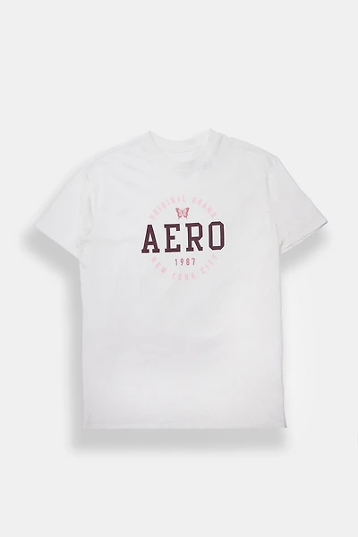 T-shirt coupe boyfriend imprimé papillon NYC AERO