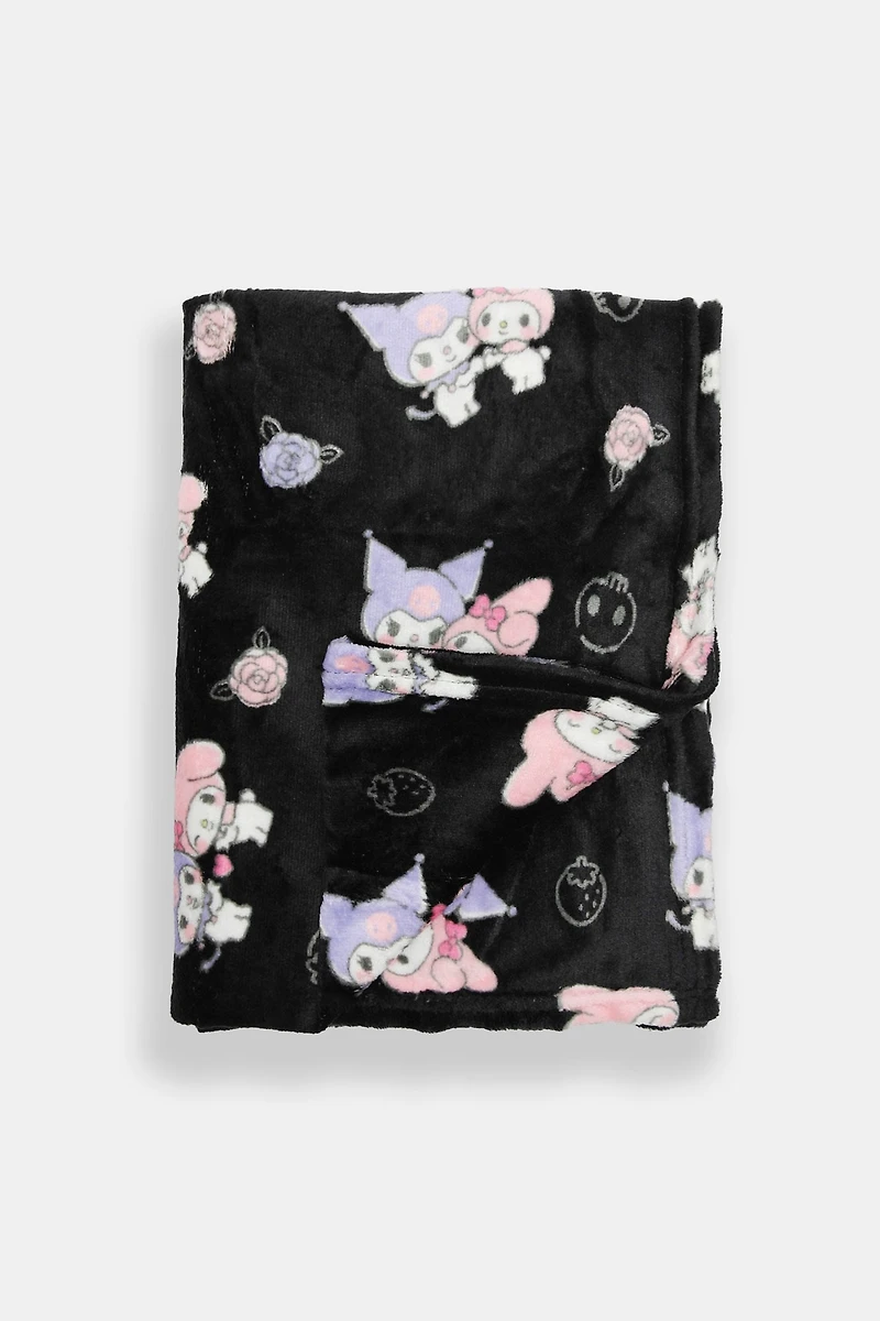 Kuromi My Melody Plush Throw Blanket