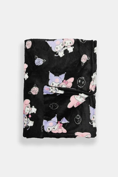 Kuromi My Melody Plush Throw Blanket