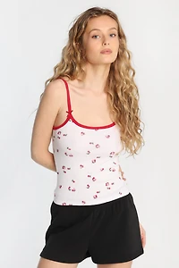 Camisole en tricot côtelé à encolure dégagée AERO