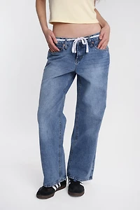 AERO Shoelace Low Rise Baggy Jeans