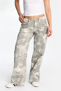 AERO Tree Camouflage Low Rise Baggy Jeans