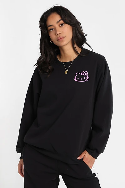 Sweatshirt à col ras du cou imprimé Hello Kitty