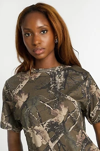 AERO Camouflage Crew Neck Oversized Tee
