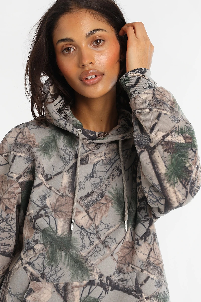 AERO Tree Camouflage Boyfriend Hoodie