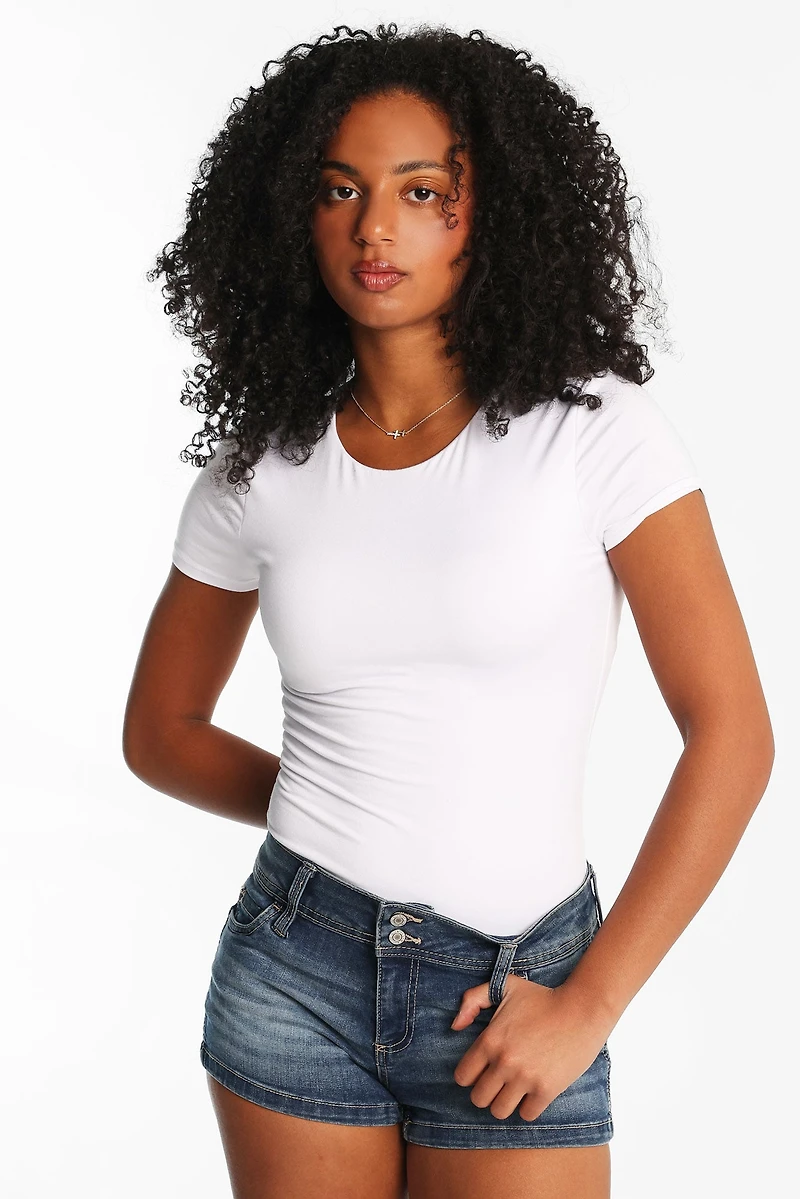 Body à manches courtes et col ras-du-cou AERO