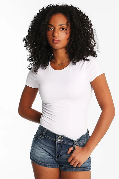 Body à manches courtes et col ras-du-cou AERO