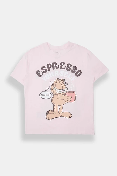Garfield Espresso Yourself Graphic Boyfriend Tee