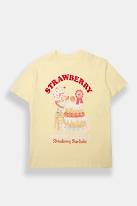 T-shirt boyfriend imprimé Strawberry Shortcake Baking Contest