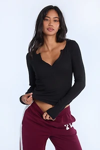 AERO Long Sleeve Henley Top