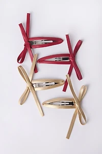 Barrettes à cheveux avec noeud - paquet de 4