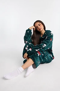 Haut à capuchon couverture imprimé couronne de Noël Peanuts Snoopy