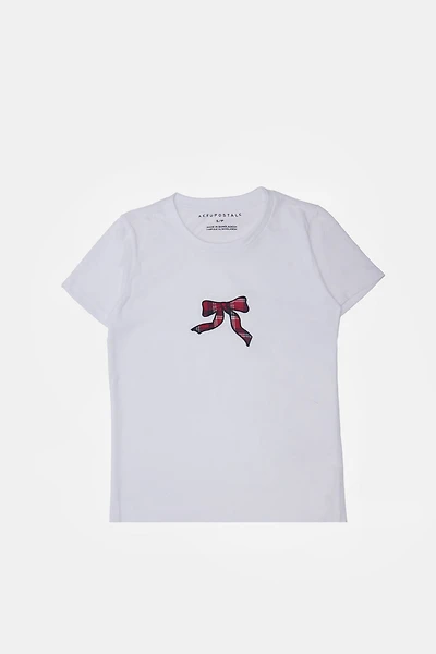 T-shirt coupe classique à noeud carreauté AERO