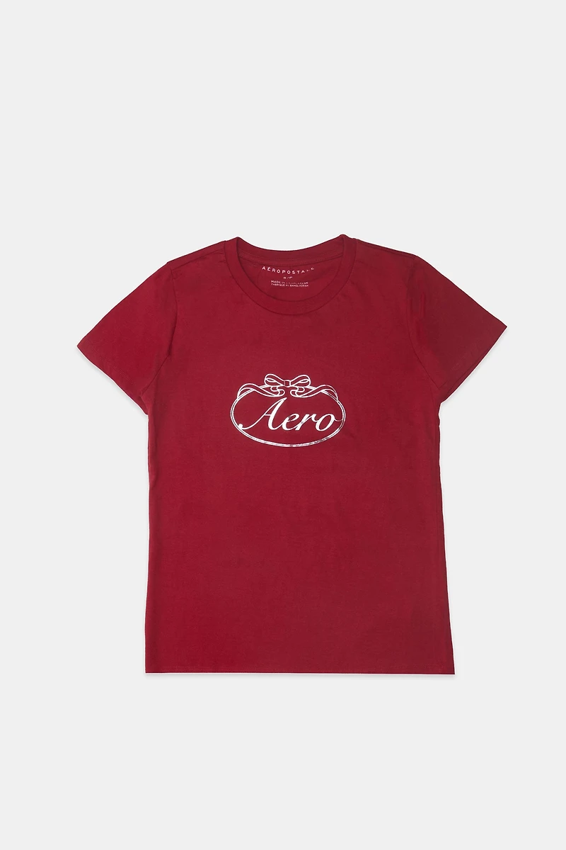 T-shirt coupe classique imprimé noeud AERO