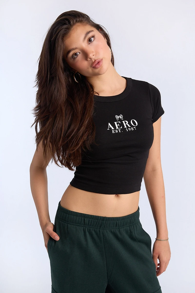 T-shirt court imprimé Est. 1987 AERO