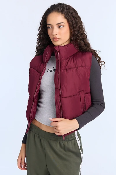 Cropped Puffer Vest