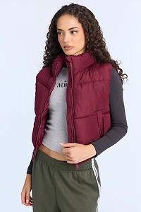 Cropped Puffer Vest