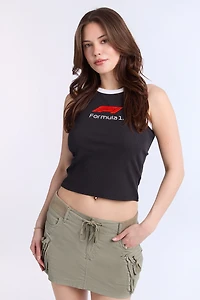 Camisole côtelée à col montant Formula 1