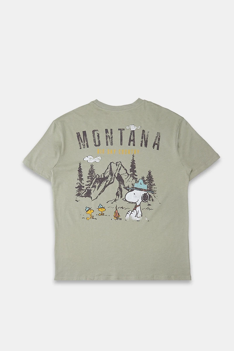 Camp Snoopy Peanuts Montana Graphic Boyfriend Tee