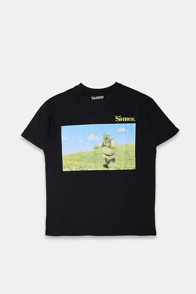 T-shirt coupe boyfriend imprimé Shrek