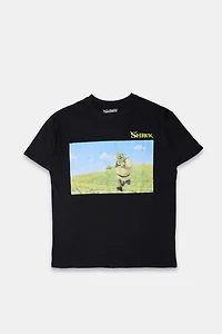 T-shirt coupe boyfriend imprimé Shrek