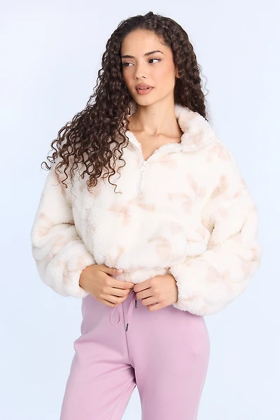Haut en polaire peluche à col zippé AERO
