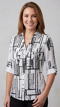 Blouse ajustée avec poches