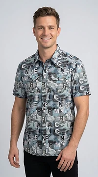 Chemise à manches courtes pour homme