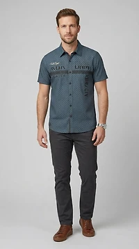 Chemise homme manches courtes