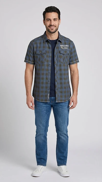 Chemise imprimée à manches courtes