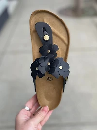 Birkenstock - Gizeh Flower Black