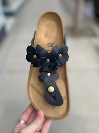 Birkenstock - Gizeh Flower Black
