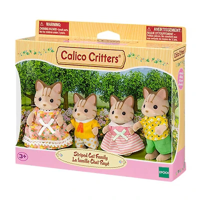 Calico Critters Striped Cat Family