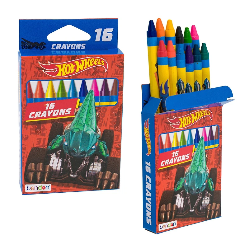 Hot Wheels 16 Count Crayons