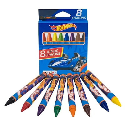 Hot Wheels 8 Count Jumbo Crayons
