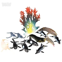 12 Piece Dolphin And Whale Mesh Bag Play Set