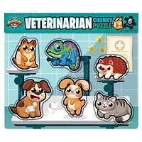 6 Piece Chunky Veterinarian Wooden Puzzle